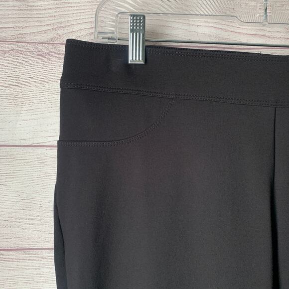 Luxe Slims Black Ankle Leggings Collant Sans Pieds Faux Pockets Size L (14-16) - Picture 13 of 14